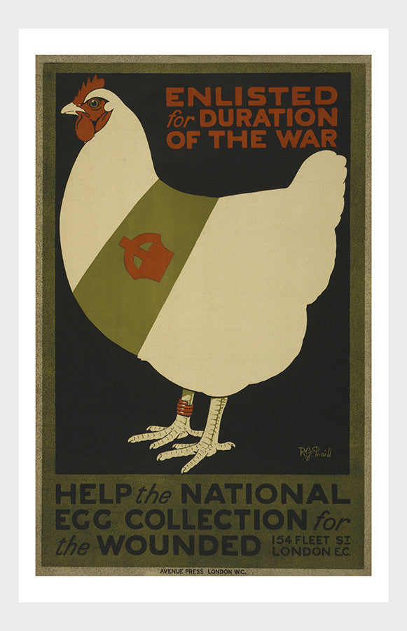 WWII Chicken Enlisted For The Duration Of The War Digital Download