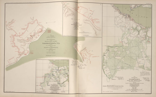 American Civil War Map: "Yorktown and Gloucester, Virginia" Digital Download